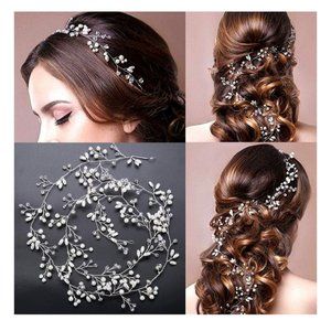 SOLD! Handmade Faux Crystal Pearl Bridal Headpiece